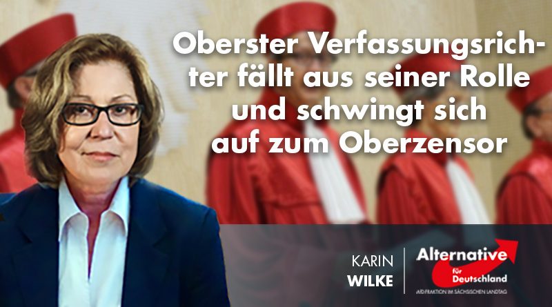 Oberster Verfassungsrichter fällt aus seiner Rolle und schwingt sich