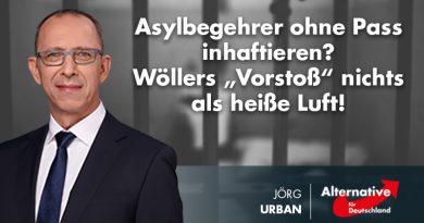 Asylbegehrer ohne Pass inhaftieren? Wöllers „Vorstoß“ nichts als heiße Luft! Asylbegehrer ohne Pass inhaftieren? Wöllers „Vorstoß“ nichts als heiße Luft!