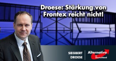 Droese: Stärkung von Frontex reicht nicht! Droese: Stärkung von Frontex reicht nicht!