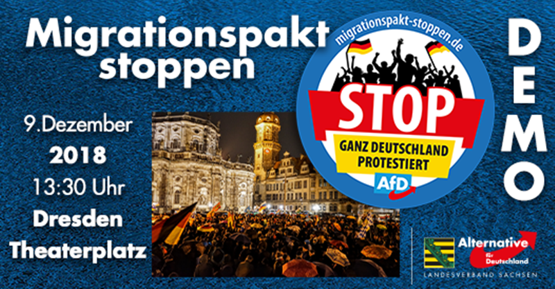 Heraus zur AfD-Demonstration gegen den Migrationspakt - Es ist fünf vor Zwölf!