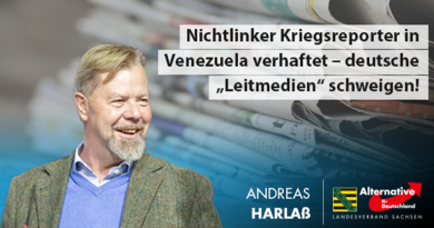 Nichtlinker Kriegsreporter in Venezuela verhaftet – deutsche „Leitmedien“ schweigen! Nichtlinker Kriegsreporter in Venezuela verhaftet – deutsche „Leitmedien“ schweigen!